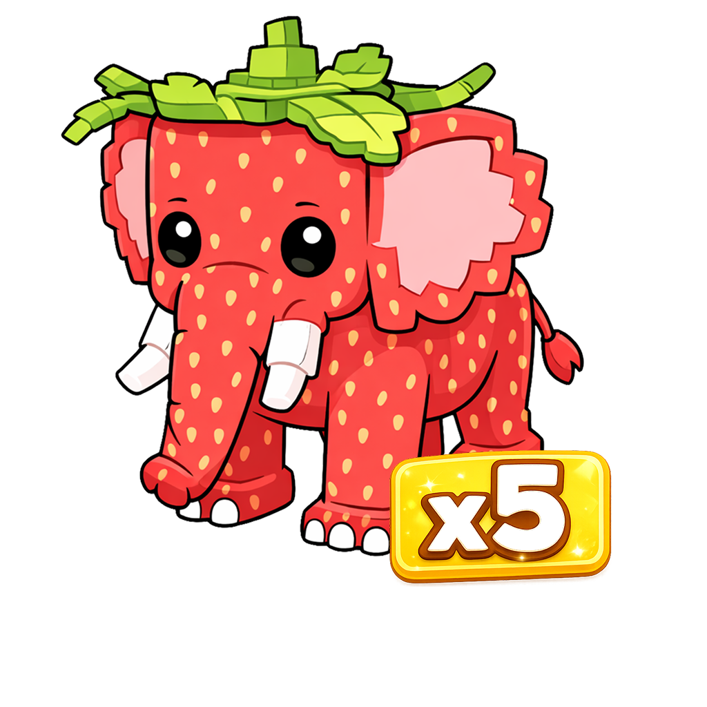 5x Strawberry Elephant
