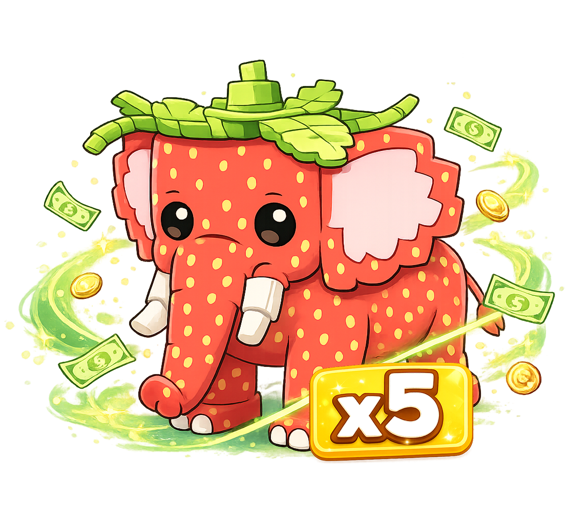 5x [Money] Strawberry Elephant